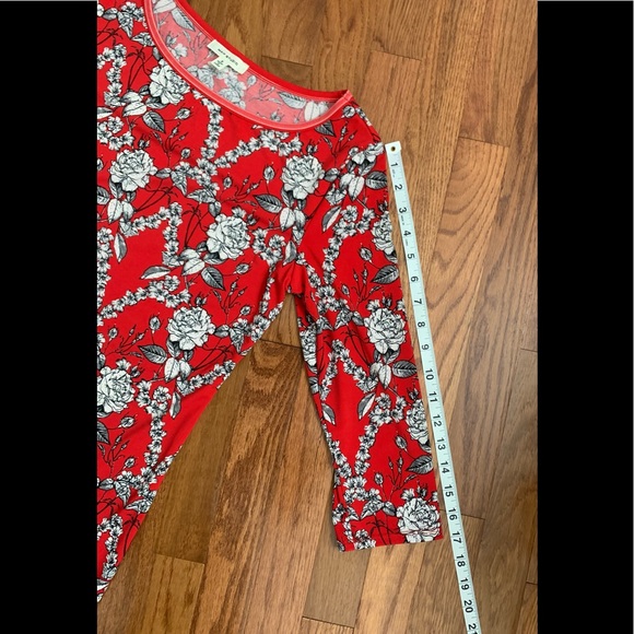 Max Studio Red Floral Sheath Dress Casual Travel Collegiate - Sz S.   EUC! - Picture 8 of 12